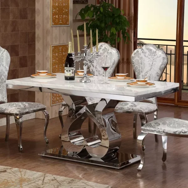 طاولة طعام رخام كلاسيك