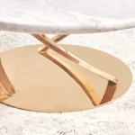 ⁦طاولة قهوة دائرية فاخرة⁩ - الصورة ⁦3⁩