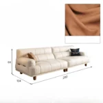 ⁦كنب مودرن جلد بتصميم فخم⁩ - الصورة ⁦7⁩