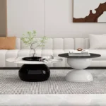 ⁦طاولة قهوة من رخام على شكل دائري⁩ - الصورة ⁦6⁩