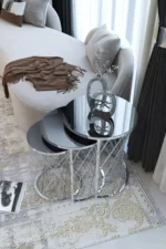 ⁦طقم طاولات جانبية 3 قطع⁩ - الصورة ⁦2⁩