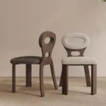 ⁦كرسي طاولة طعام خشب بتصميم بسيط ⁩ - الصورة ⁦2⁩