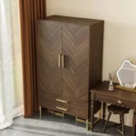 خزانة ملابس مع أدراج بتصميم عصري