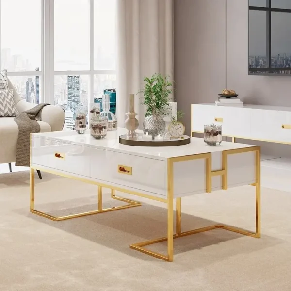 طاولة قهوة مستطيلة بتصميم عصري