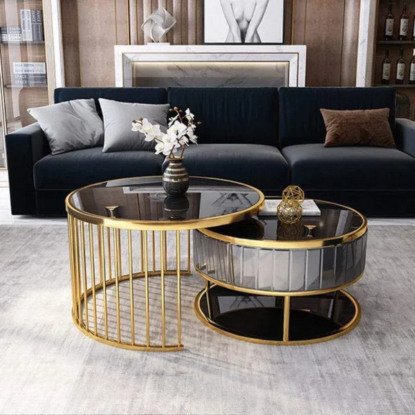 طاولة قهوة دائرية مودرن بتصميم أنيق