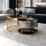 ⁦طاولة قهوة دائرية مودرن بتصميم أنيق⁩ - الصورة ⁦7⁩