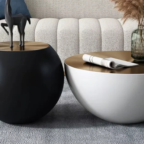 طقم طاولات قهوة بتصميم عصري على شكل وعاء