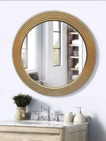⁦مرايا جدارية دائرية بتصميم بسيط⁩ - الصورة ⁦2⁩