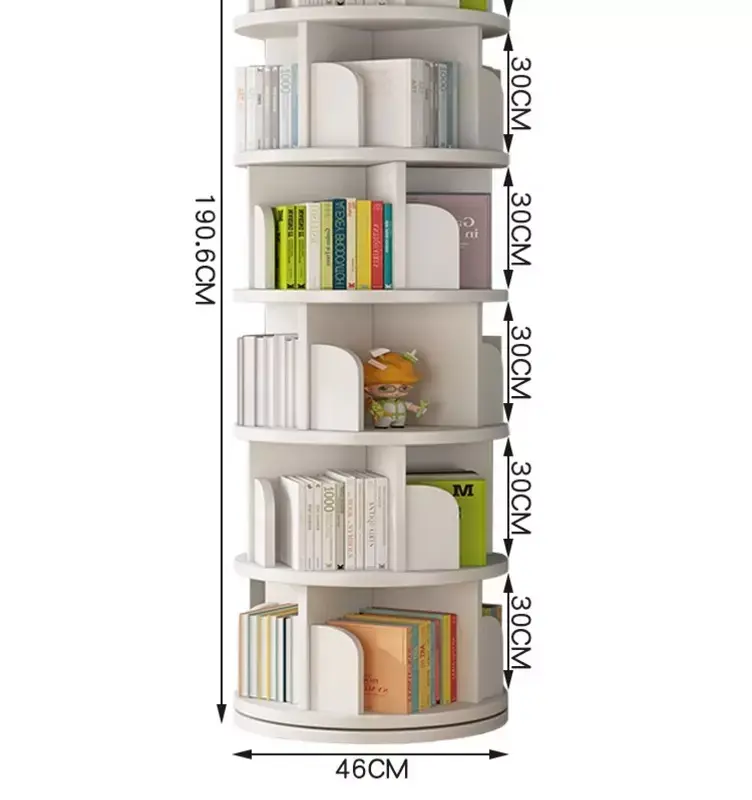 ارفف تخزين كتب بتصميم دائري شيك