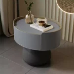 ⁦طاولة جانبية للسرير بشكل دائري⁩ - الصورة ⁦4⁩