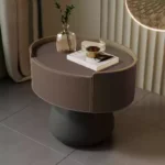 ⁦طاولة جانبية للسرير بشكل دائري⁩ - الصورة ⁦5⁩