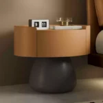 ⁦طاولة جانبية للسرير بشكل دائري⁩ - الصورة ⁦9⁩