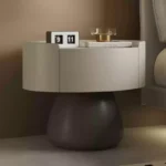 ⁦طاولة جانبية للسرير بشكل دائري⁩ - الصورة ⁦10⁩