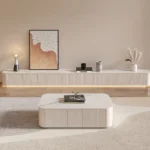 طقم طاولة قهوة مع تلفاز راقي